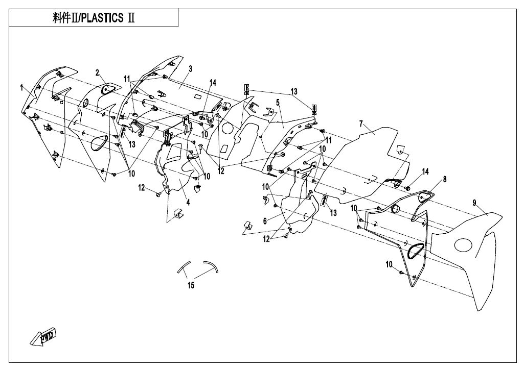 PLASTIQUES POUR 400 NK ABS 2019
