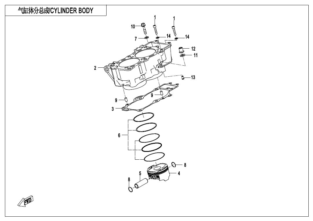BLOC CYLINDRES POUR 400 NK ABS 2018