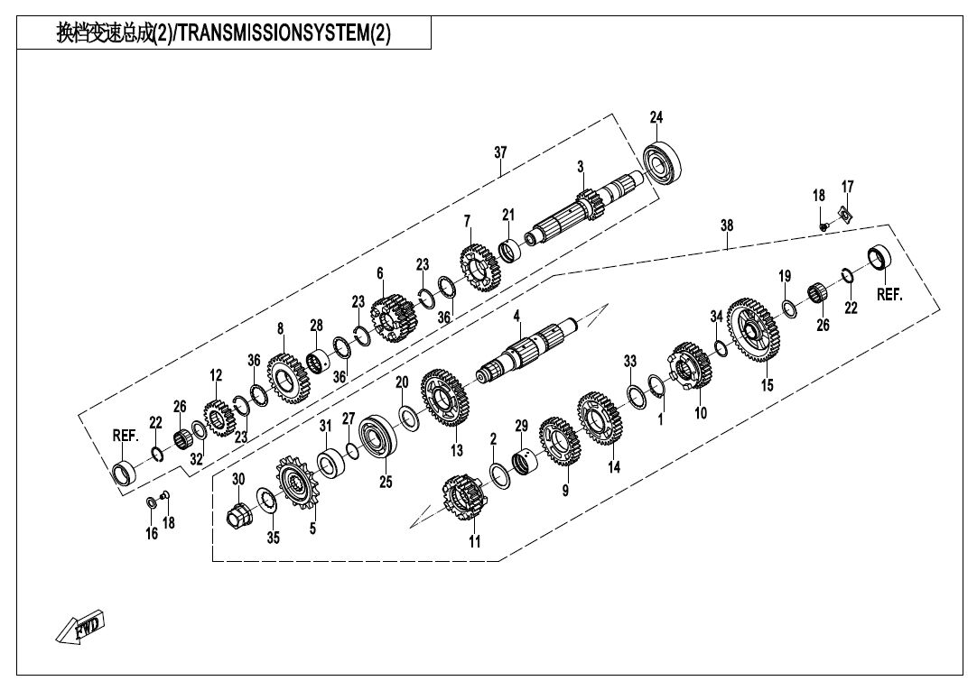SYSTEME DE TRANSMISSION 2 POUR 400 NK ABS 2018