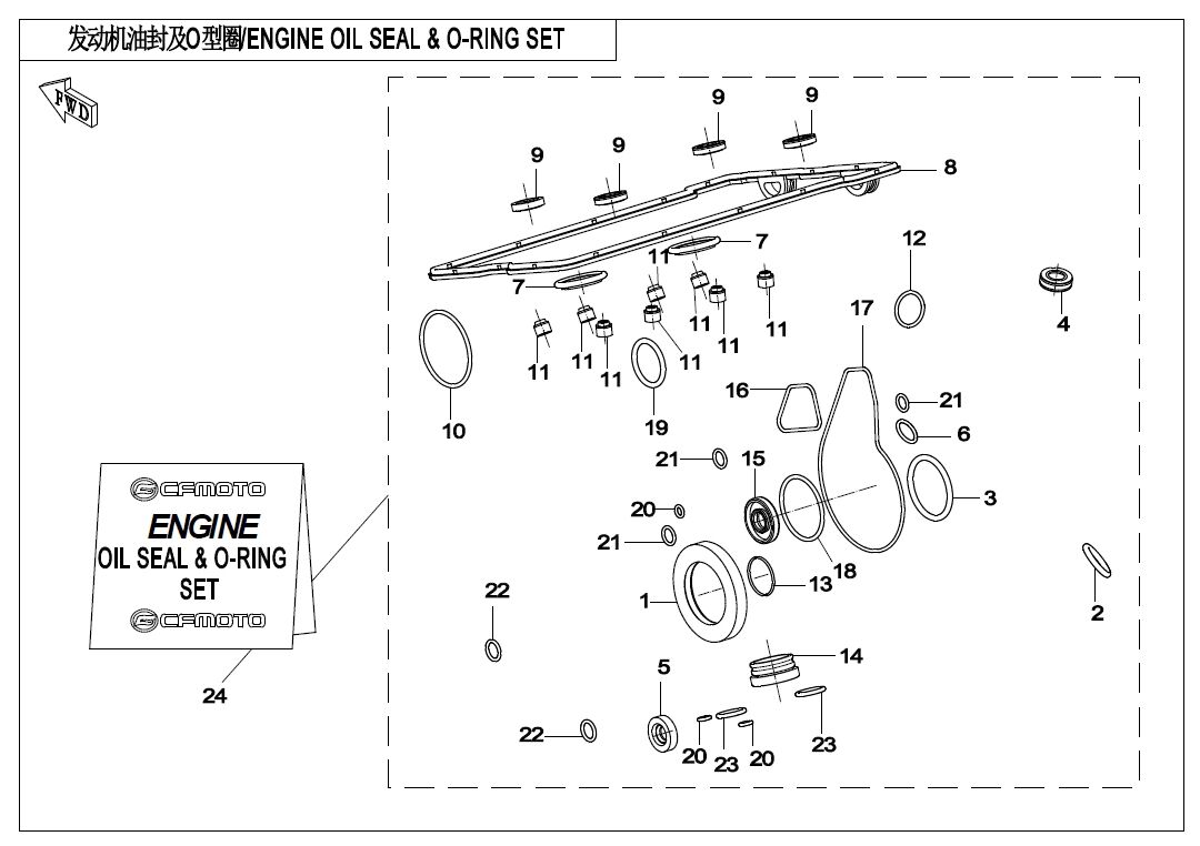 KIT DE JOINT D HUILE MOTEUR ET DE JOINT TORIQUE POUR 400 GT ABS 2020