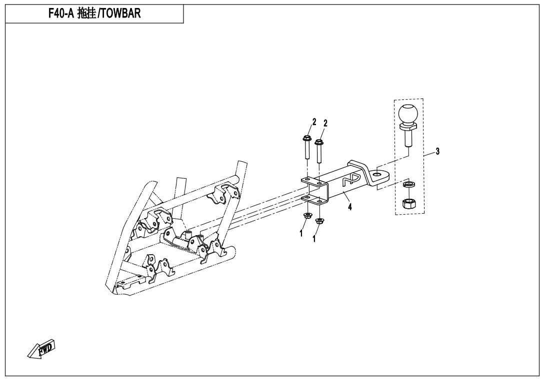 ATTELAGE POUR CFORCE 600 L7E 2018