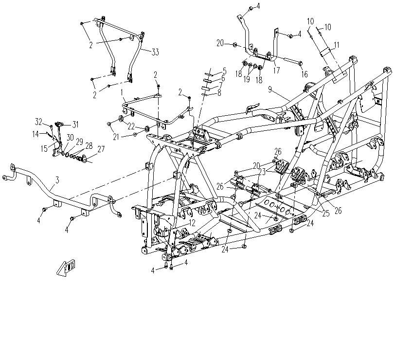 CHASSIS POUR CFORCE 500 2 2012