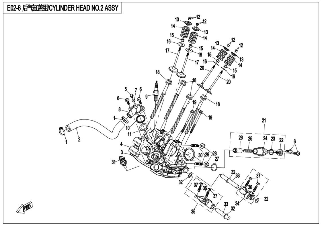 ASSEMBLAGE DE CULASSE 2 POUR CFORCE 800 2014