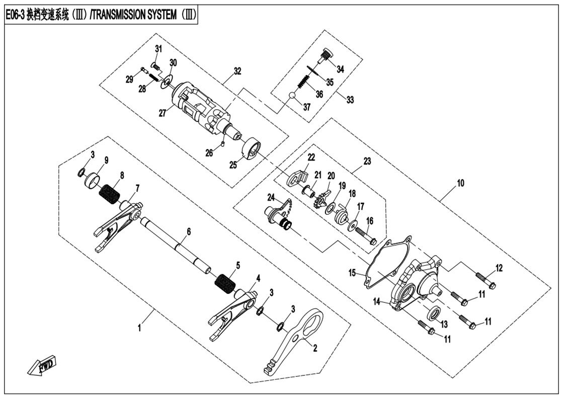 SYSTEME DE TRANSMISSION 3 POUR CFORCE 800 2015