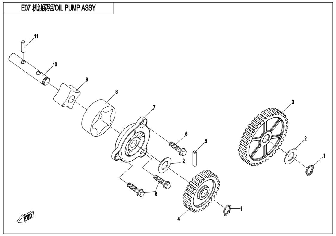 ENSEMBLE POMPE A HUILE POUR CFORCE 800 2015