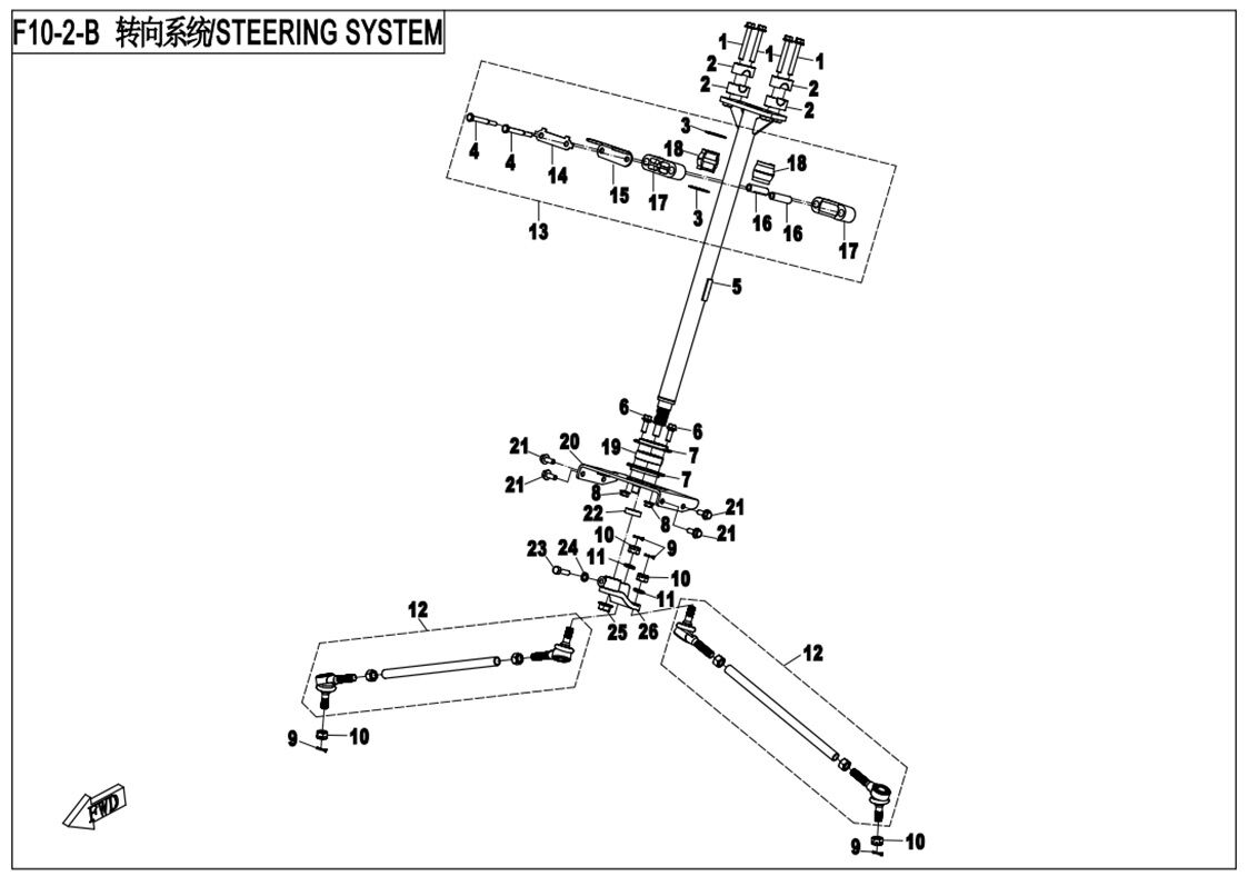 SYSTEME DE DIRECTION POUR CFORCE 800 2013