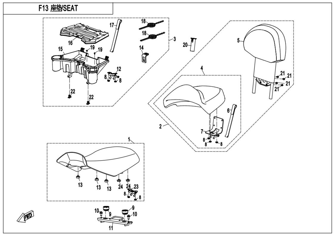 SIEGE POUR CFORCE 800 2014