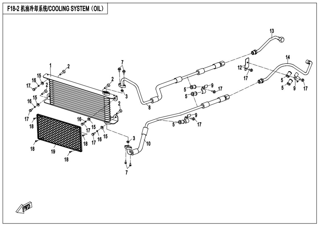 SYSTEME DE REFROIDISSEMENT DE L HUILE POUR CFORCE 800 2013