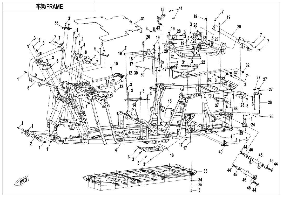 CHASSIS POUR ZF1000 EPS 2019