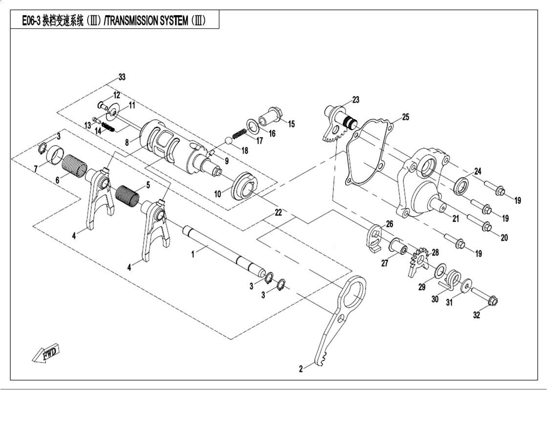 SYSTEME DE TRANSMISSION POUR CFORCE 550 T3 2018