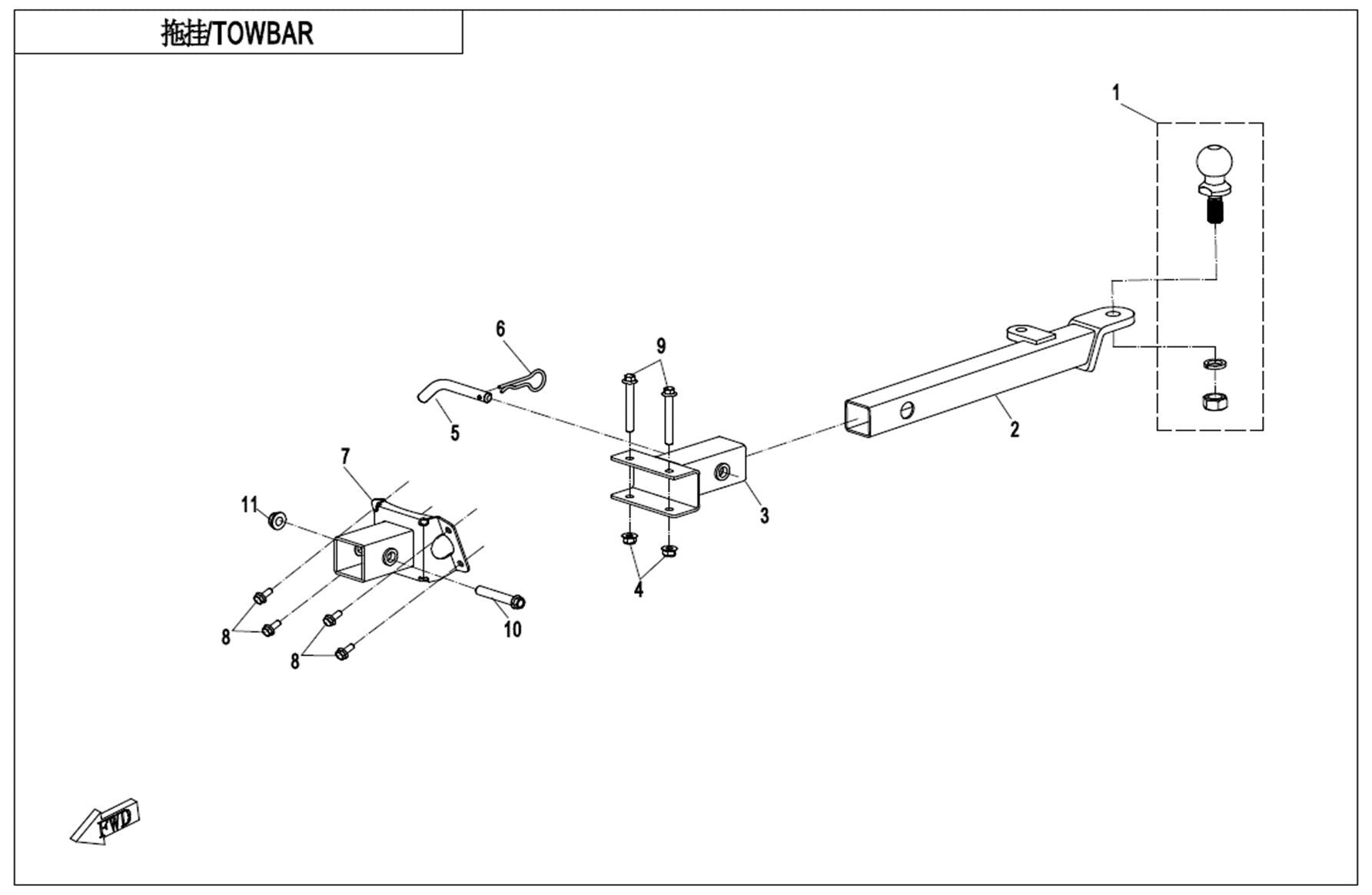 ATTELAGE EQUIPEMENT DE RENFORCEMENT POUR UFORCE 1000 EPS BICYLINDRE 2020