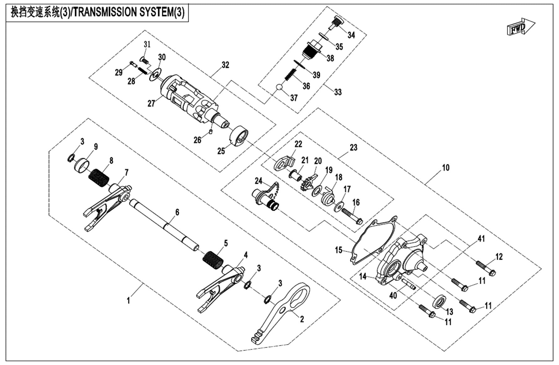 SYSTEME DE TRANSMISSION 3 POUR ZF1000 EPS 2019