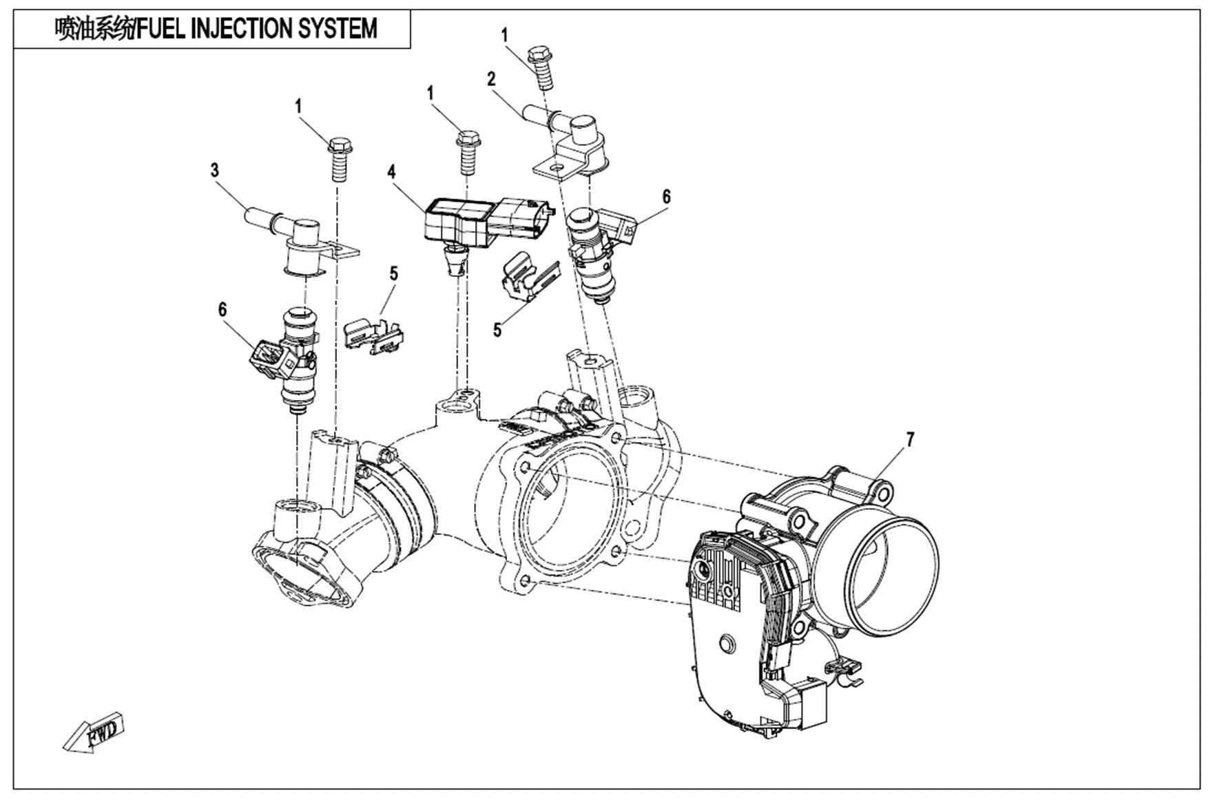 SYSTEME D INJECTION DE CARBURANT SANS SYSTEME DE VAPORISATION DU CARBURANT POUR CFORCE 1000 T3 EPS AVEC DIFFERENTIEL 2019