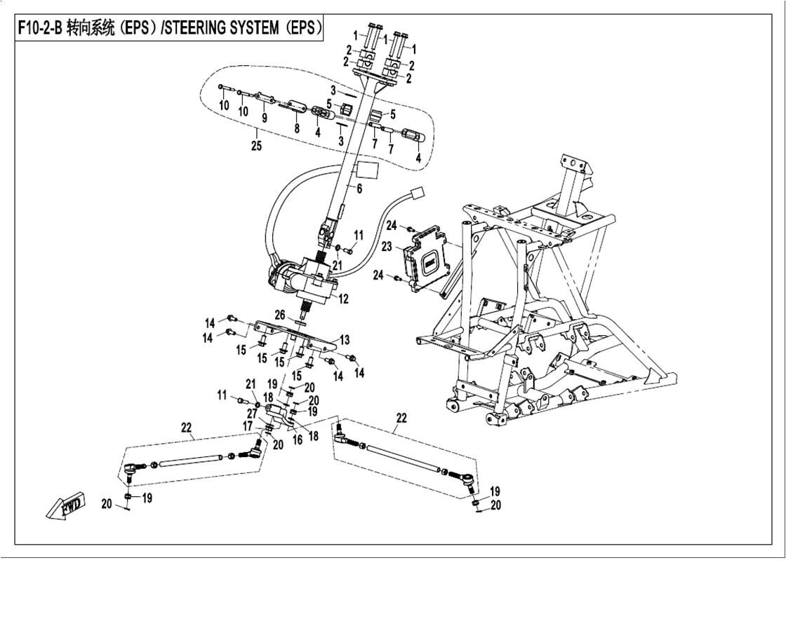 SYSTEME DE DIRECTION EPS POUR CFORCE 550 T3 2018
