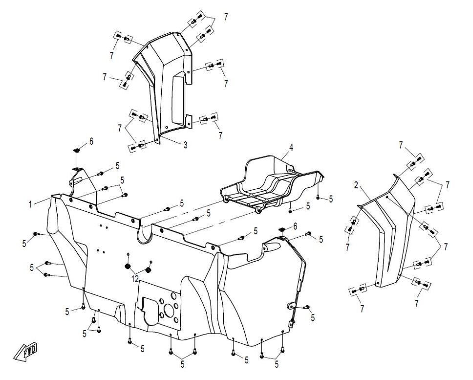 PLASTIQUES POUR ZFORCE 600 EX 2014
