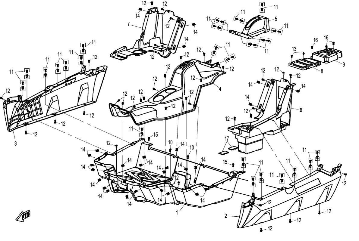 PLASTIQUES II POUR ZFORCE 600 EX 2014