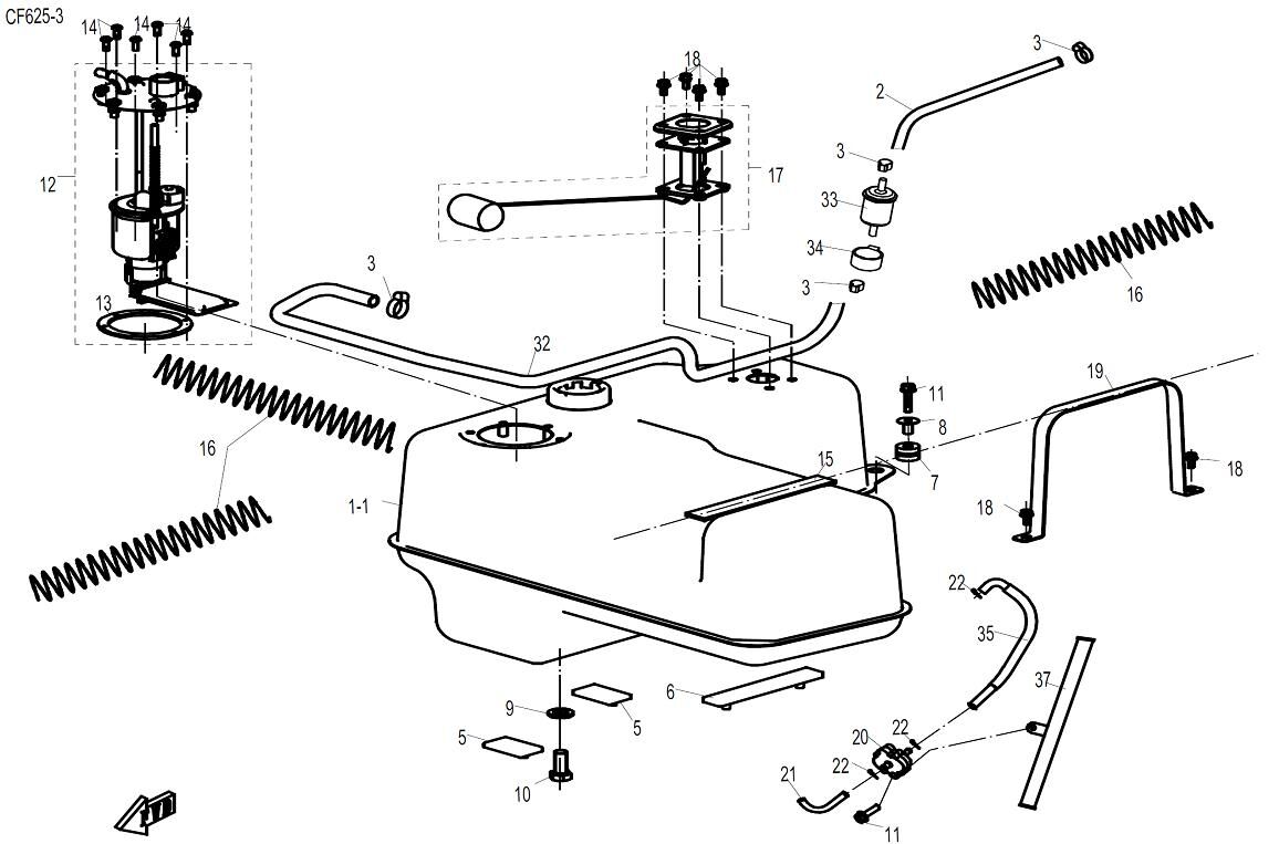 RESERVOIR POUR ZFORCE 600 EX 2013
