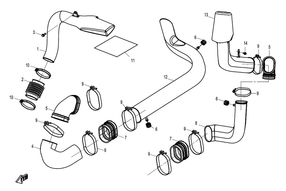 VENTILATION CVT POUR ZFORCE 600 EX 2013