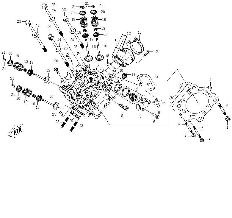 CULASSE POUR ZFORCE 600 EX 2012