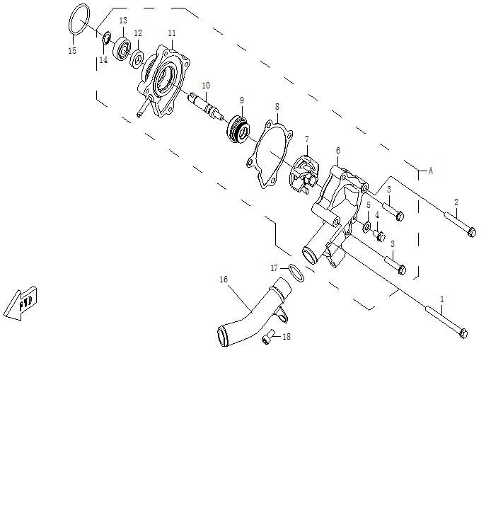POMPE A EAU POUR ZFORCE 600 EX 2012