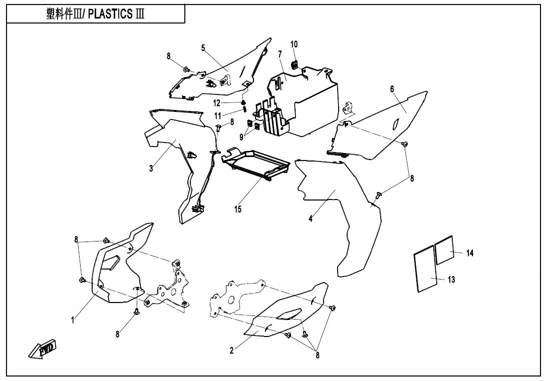PLASTIQUES POUR 650 NK ABS 2020