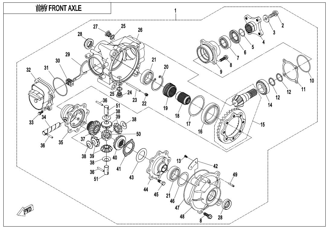 DIFFERENTIEL AVANT POUR CFORCE 1000 T3 EPS 2020