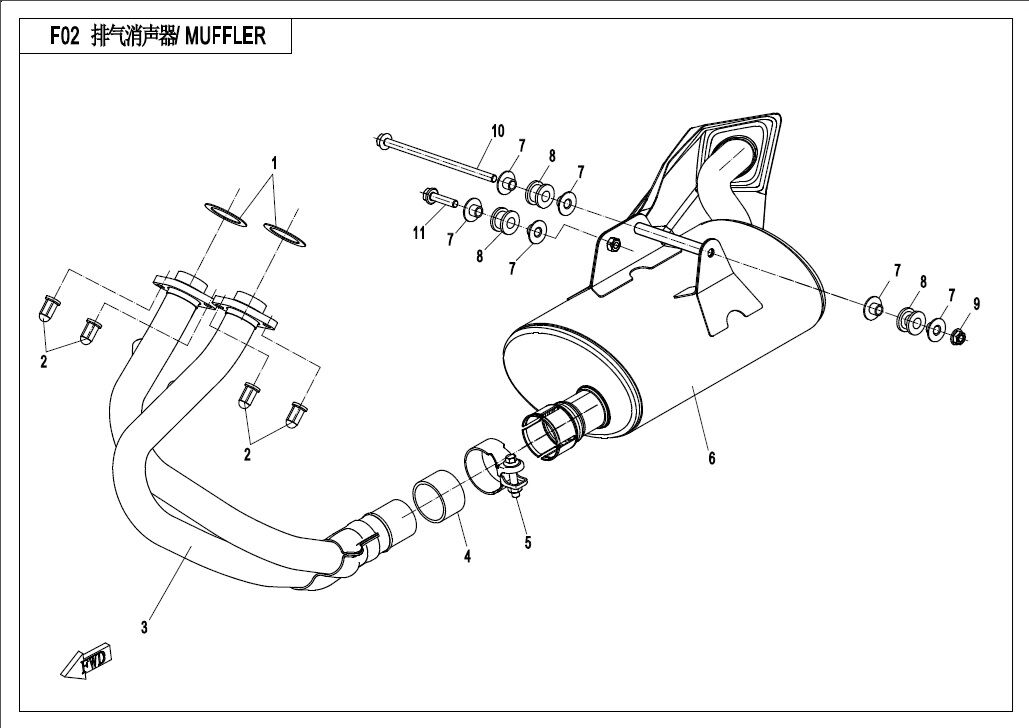 SILENCIEUX POUR 650 MT ABS WITH SIDE BOX 2020