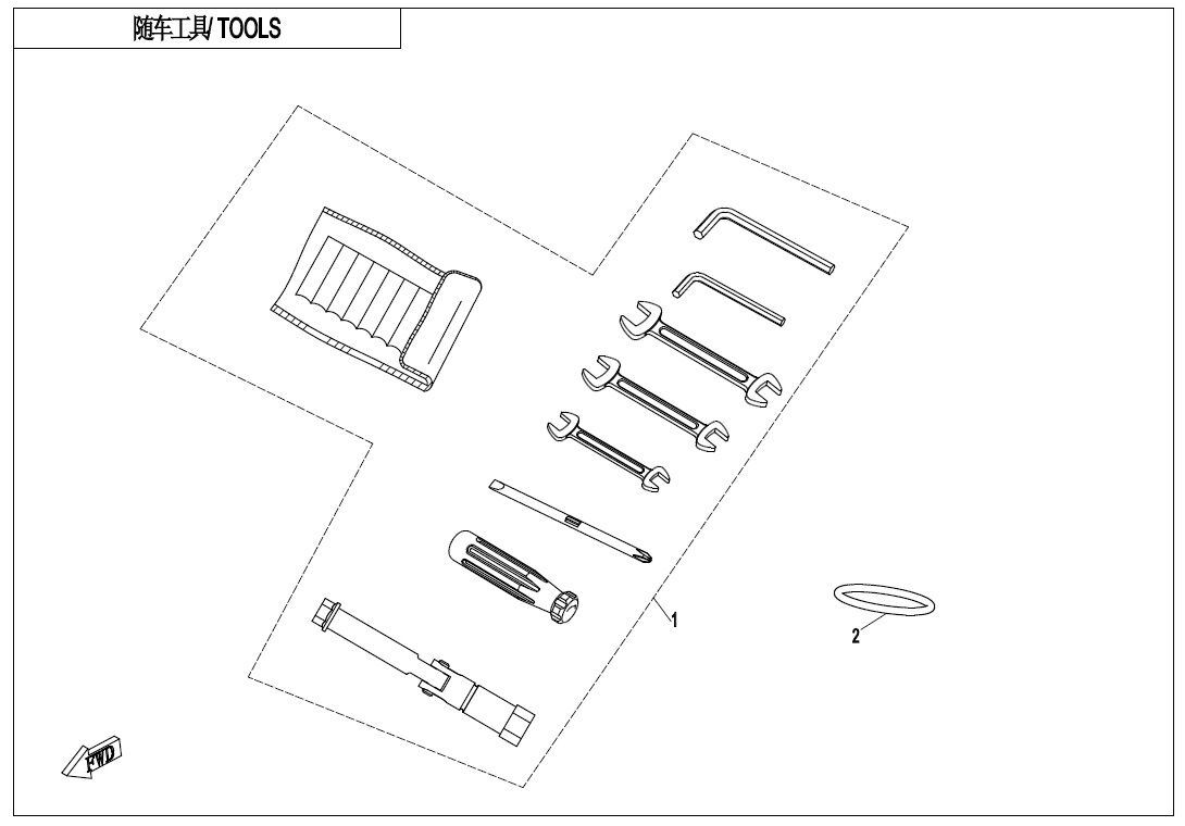 OUTILS POUR 650 MT ABS WITH SIDE BOX 2020