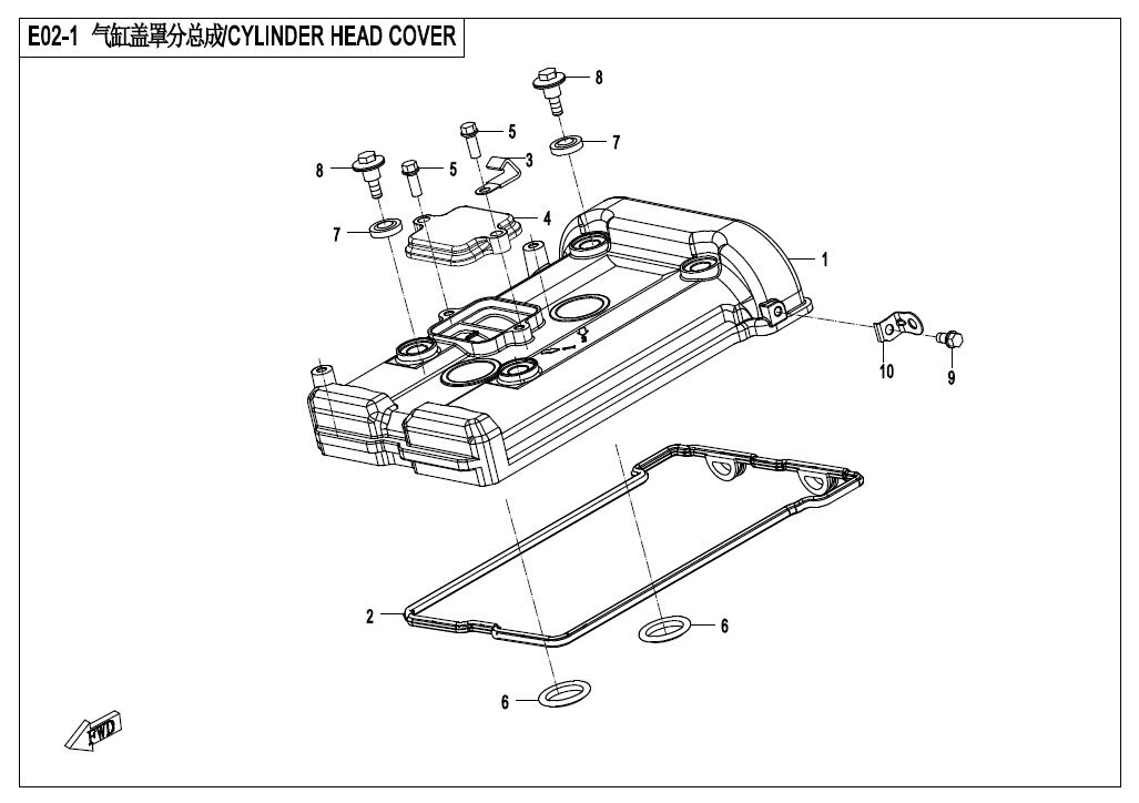 CACHE CULBUTEUR CULASSE POUR 650 MT ABS WITH SIDE BOX 2020