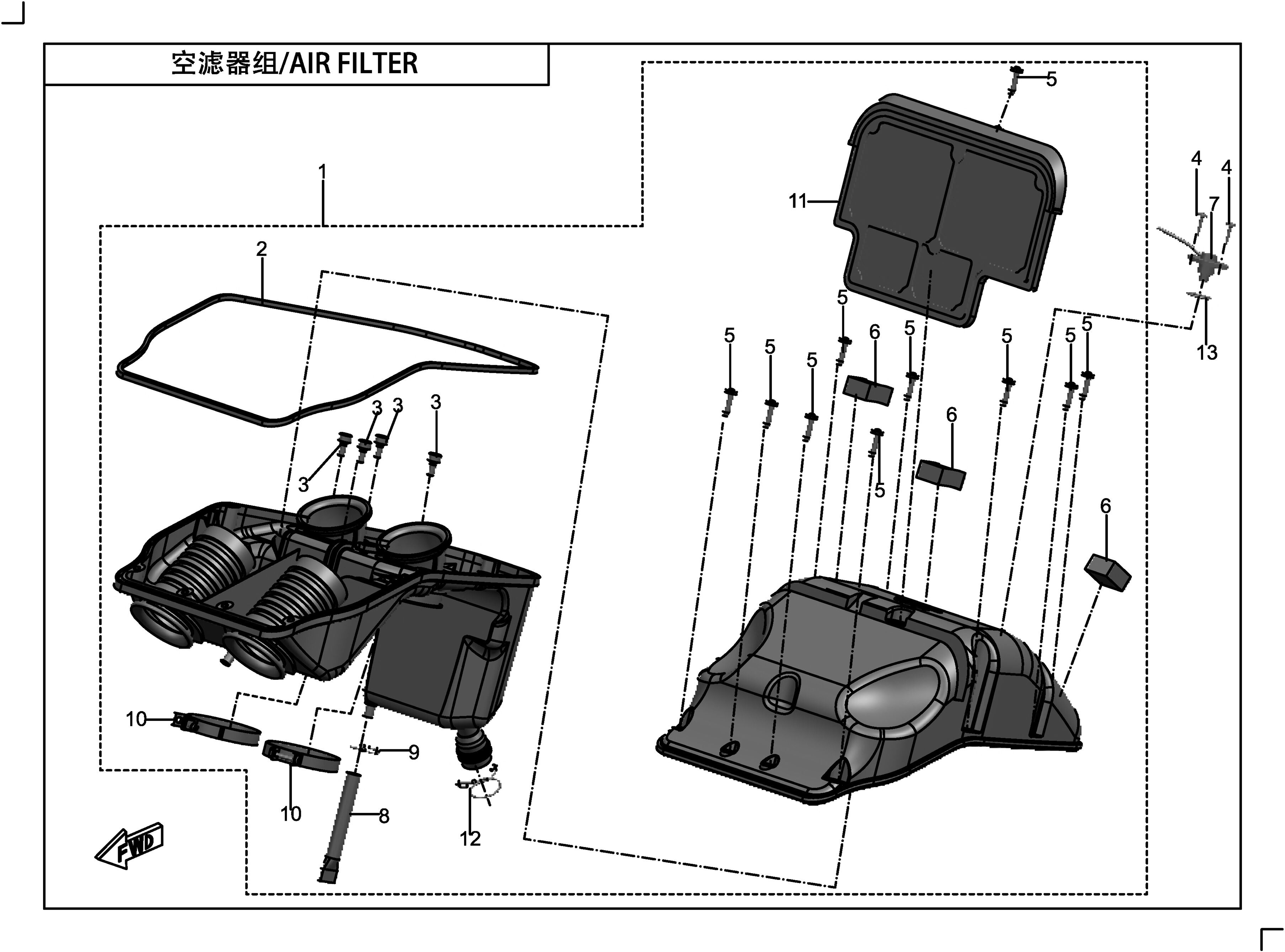 FILTRE A AIR POUR 400 GT ABS 2019