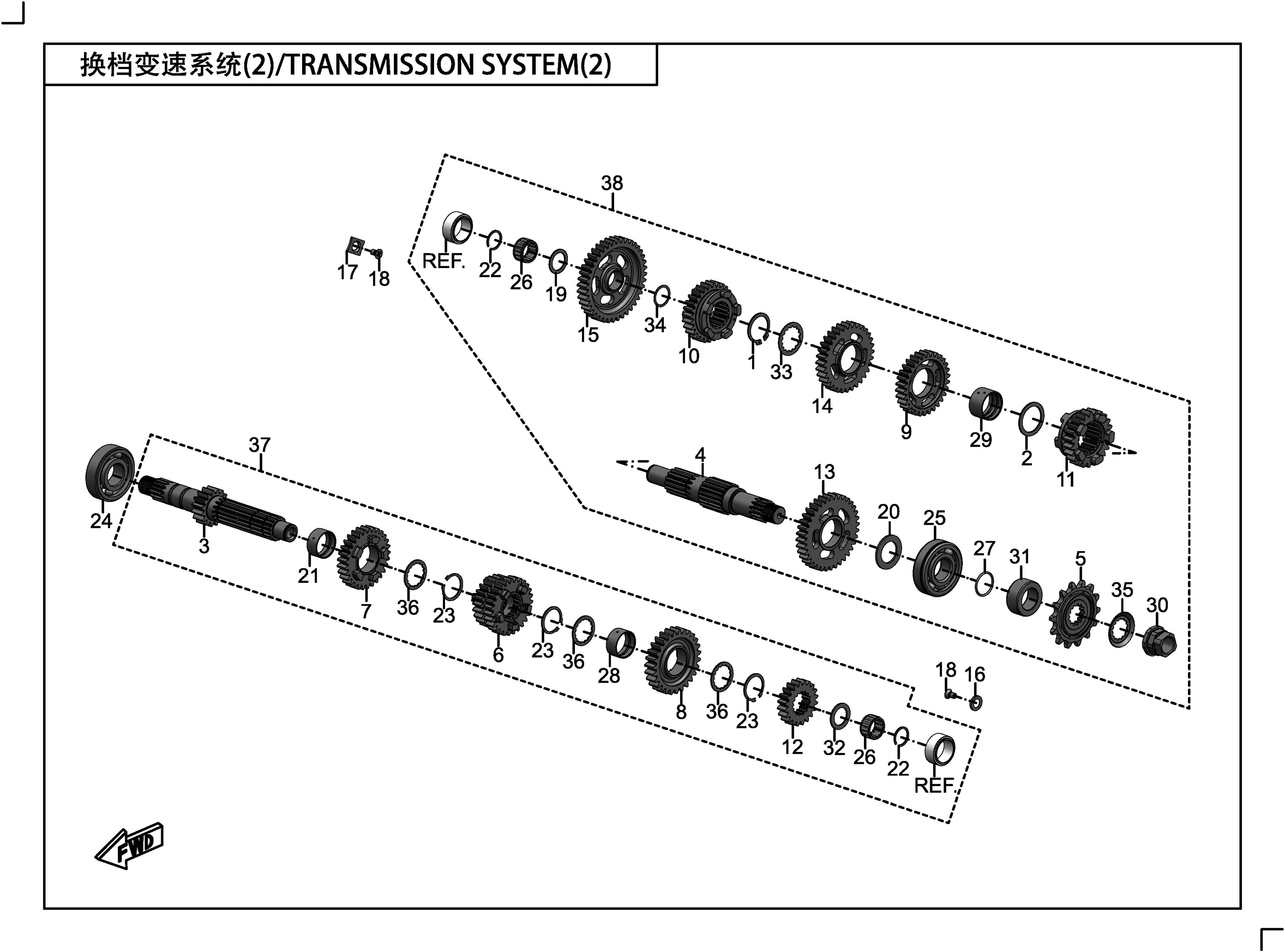 SYSTEME DE TRANSMISSION 2 POUR 400 GT ABS 2020