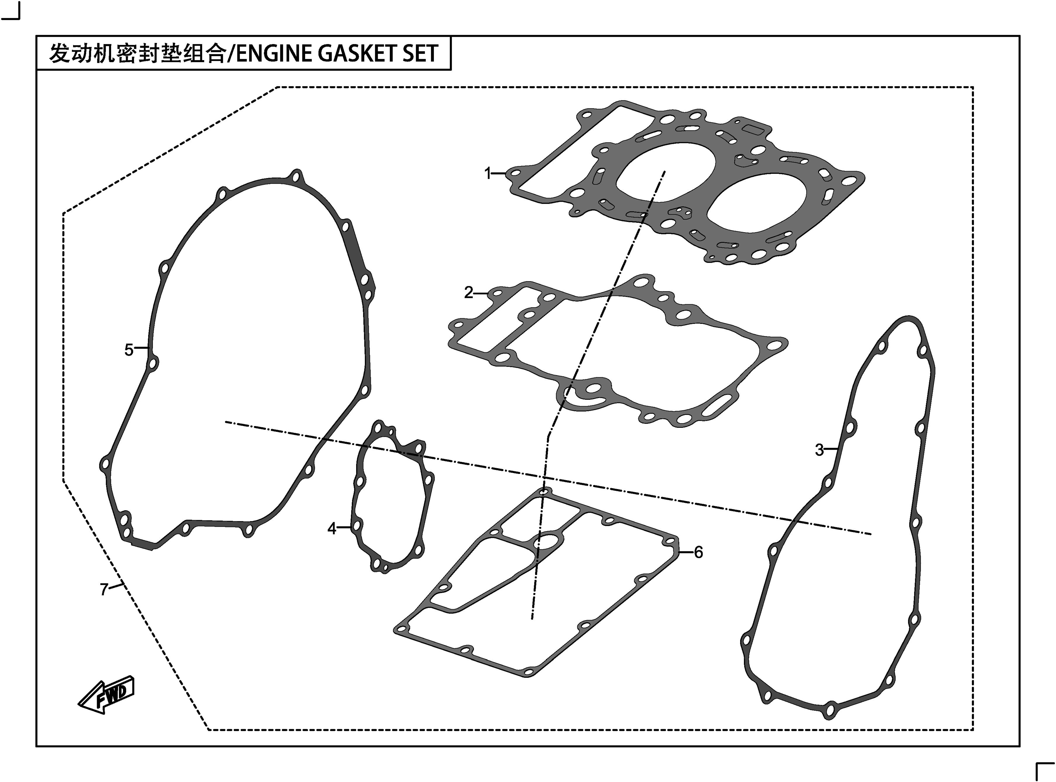 ENSEMBLE DE JOINTS MOTEUR POUR 400 GT ABS 2019