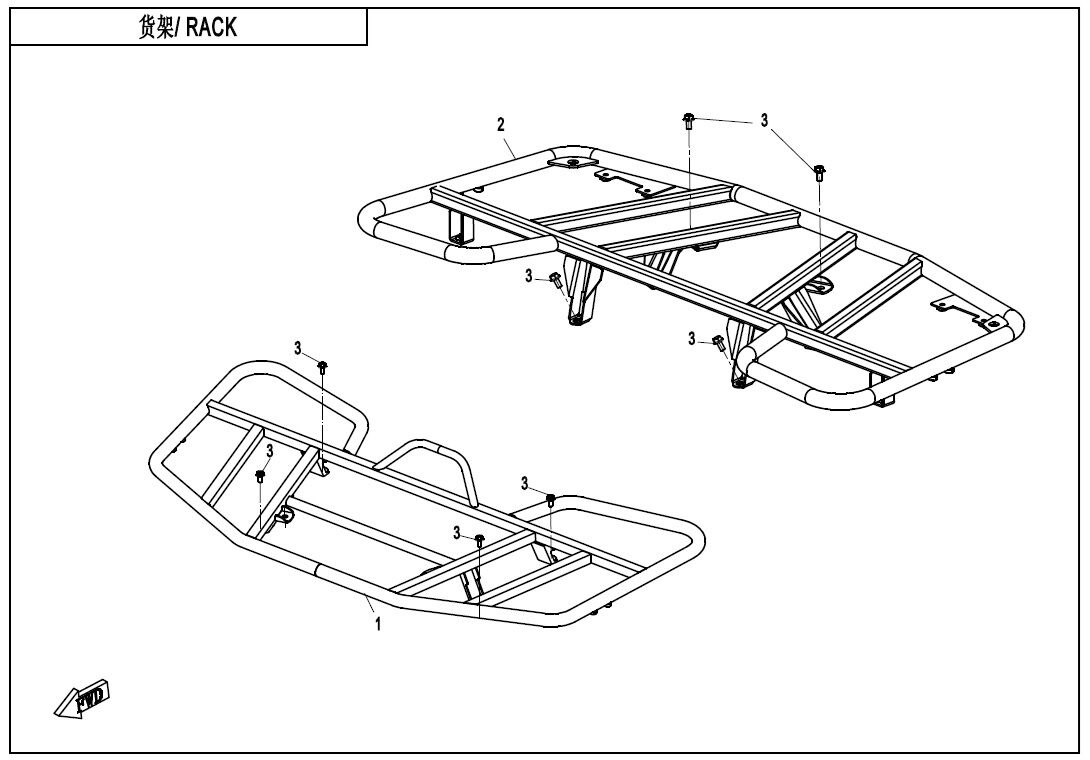 RACK ACIER POUR CFORCE 450 L7E 2020