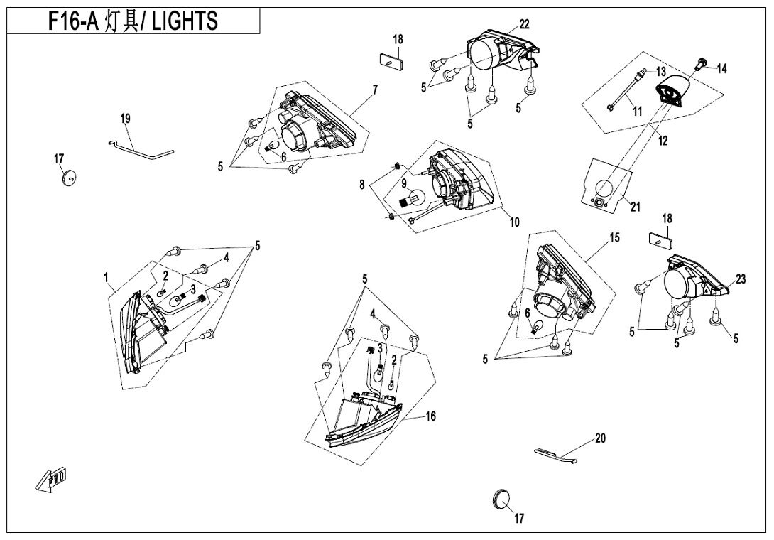 ECLAIRAGE ORDINAIRE POUR CFORCE 520 S L7E COURT 2020