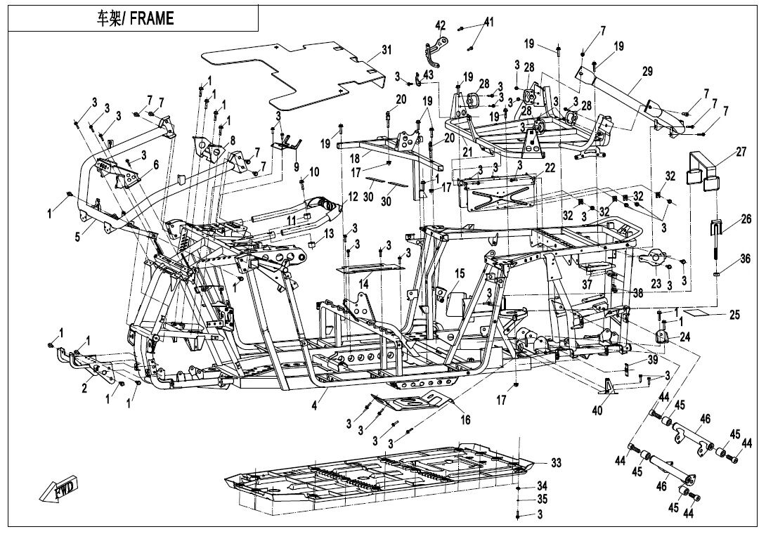 CHASSIS POUR ZF1000 EPS 2020
