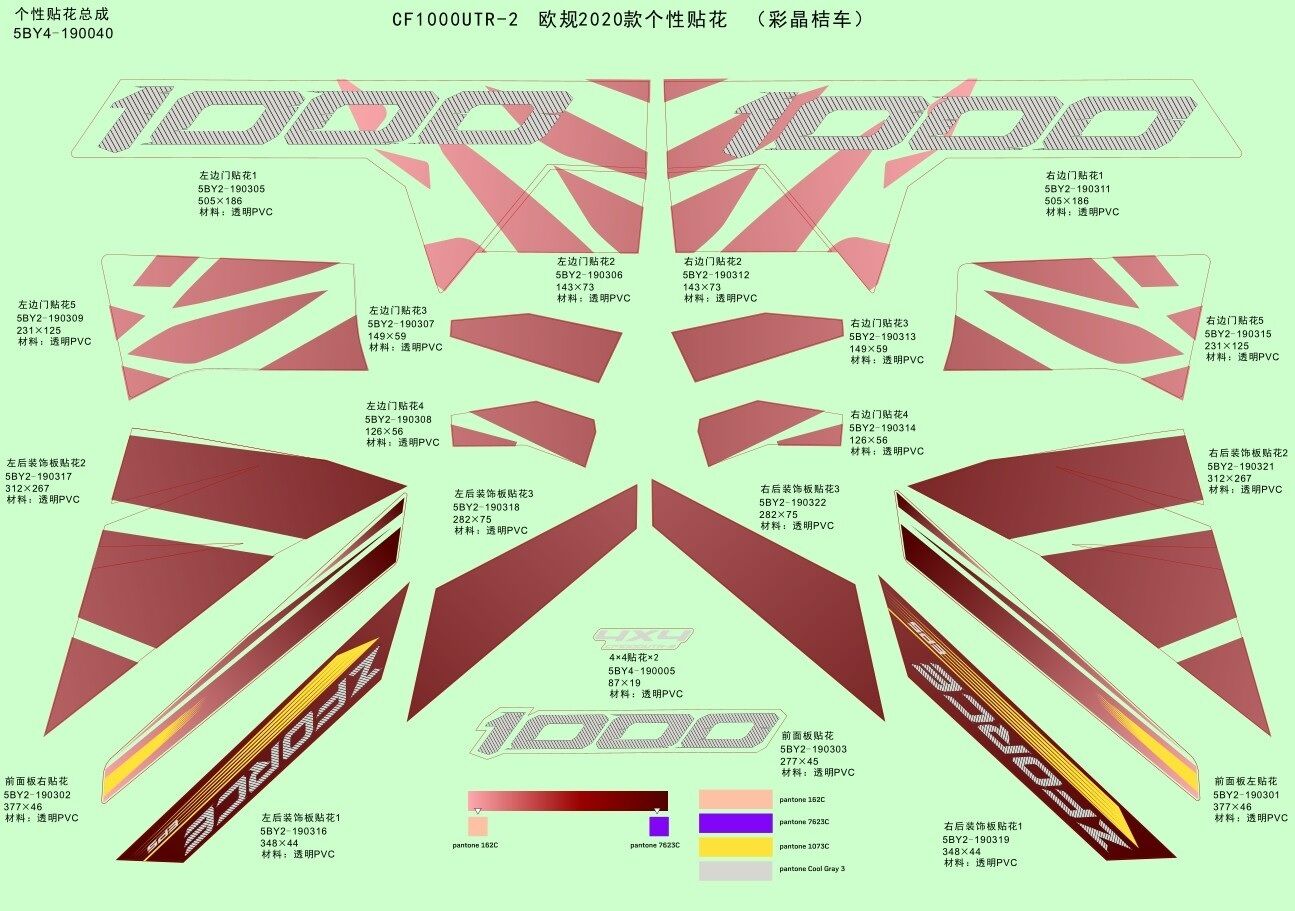 KIT DE DECORATION 2020 CRYSTAL ORANGE POUR ZF1000 EPS 2020