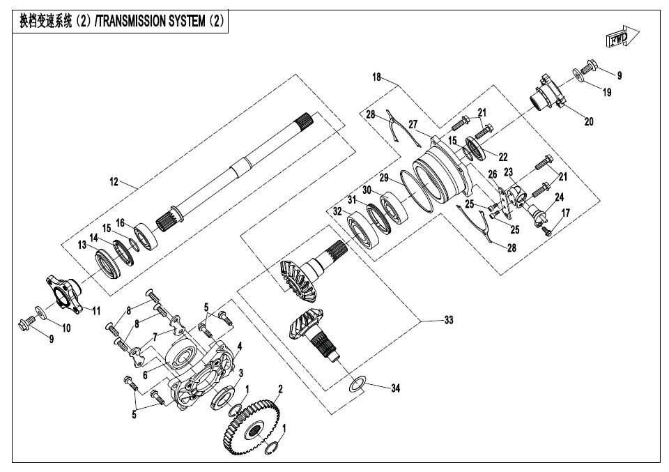 RENVOI D ANGLE POUR UFORCE 1000 EPS BICYLINDRE 2020