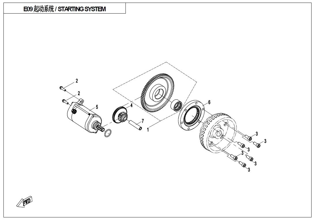 DEMARREUR POUR CFORCE 450 COURT T3 2020