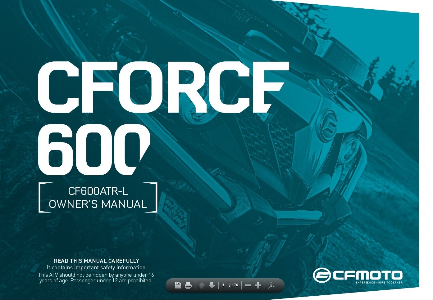 USER MANUAL POUR CFORCE 600 T3 2020