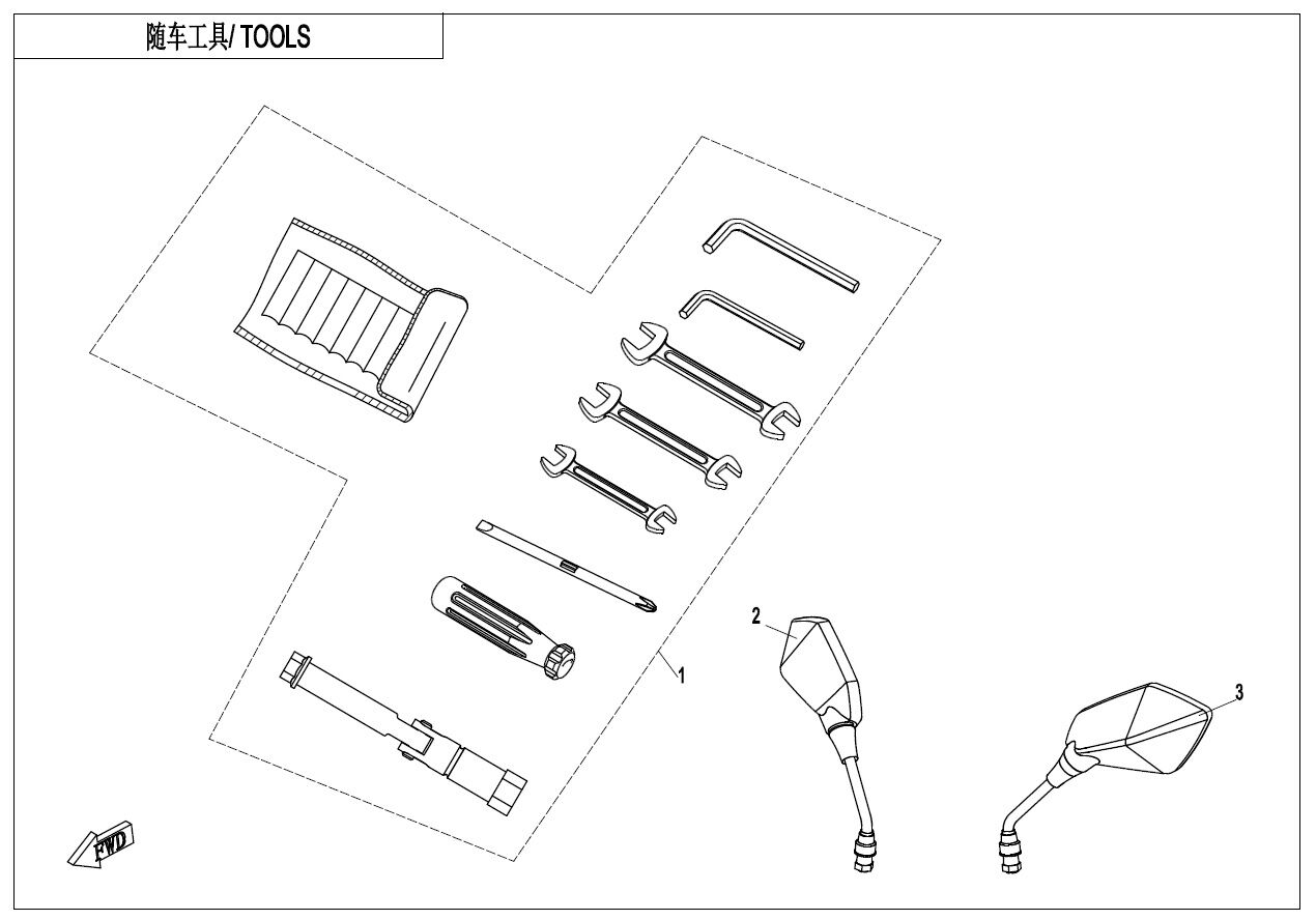 OUTILS POUR CF 650 NK A2 FACELIFT 2023