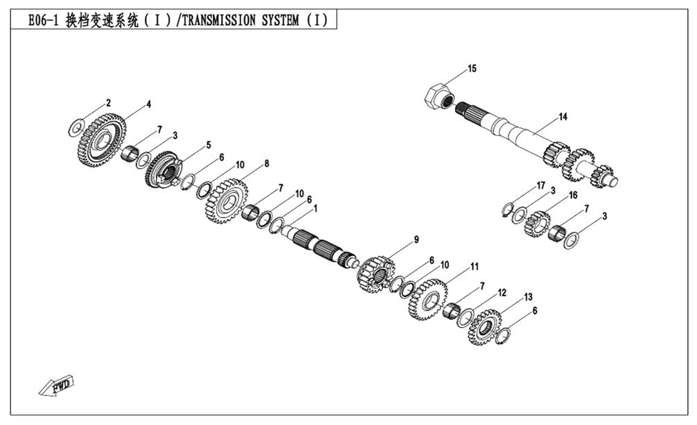 SYSTEME DE TRANSMISSION 1 POUR CFORCE 600 T3 2020