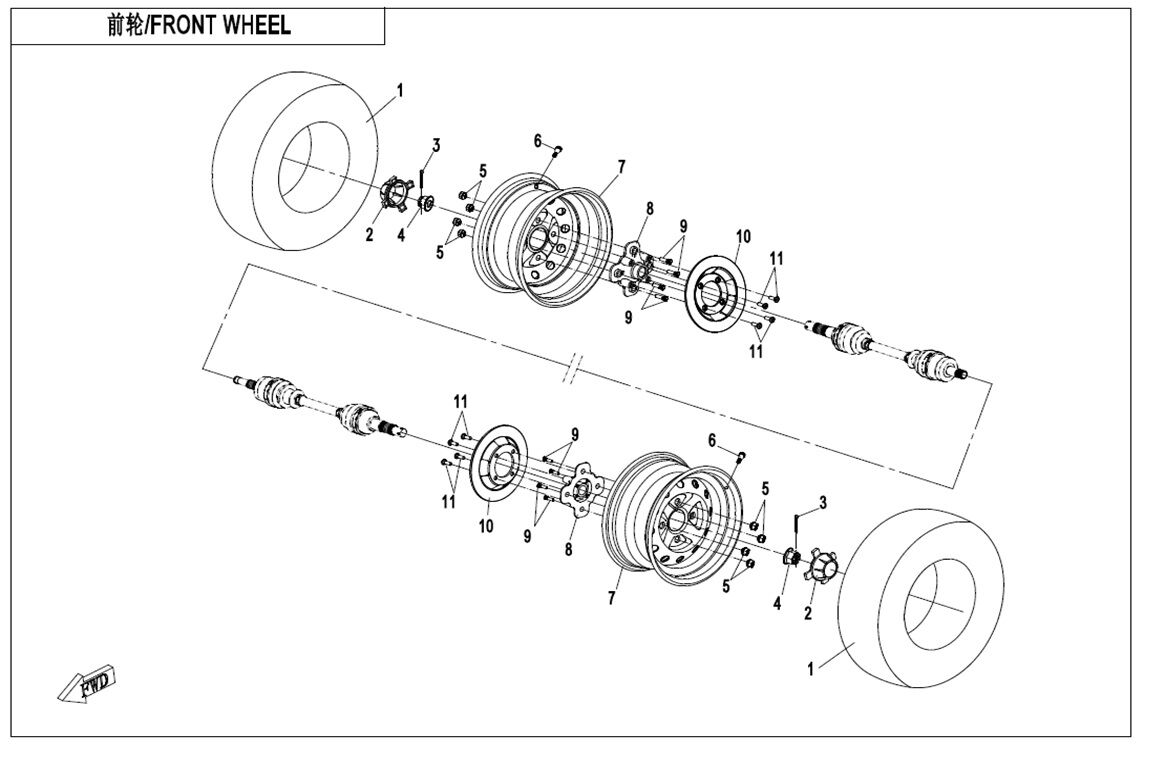 ROUE AVANT POUR CFORCE 520 L7E 2021