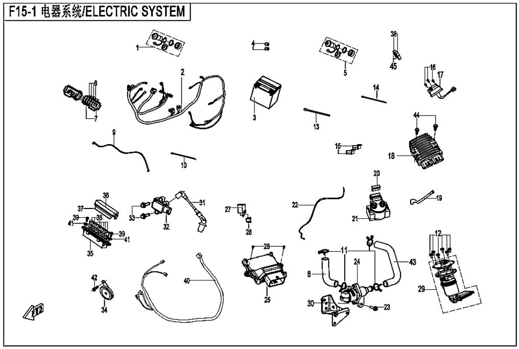 ELEMENT ELECTRIQUE POUR CFORCE 520 S L7E COURT 2020