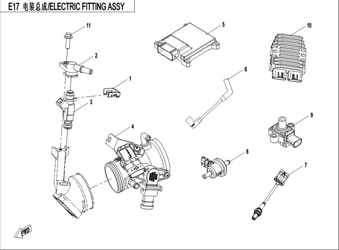 COMPOSANTS D INJECTION POUR ZFORCE 550 EX T1 2019