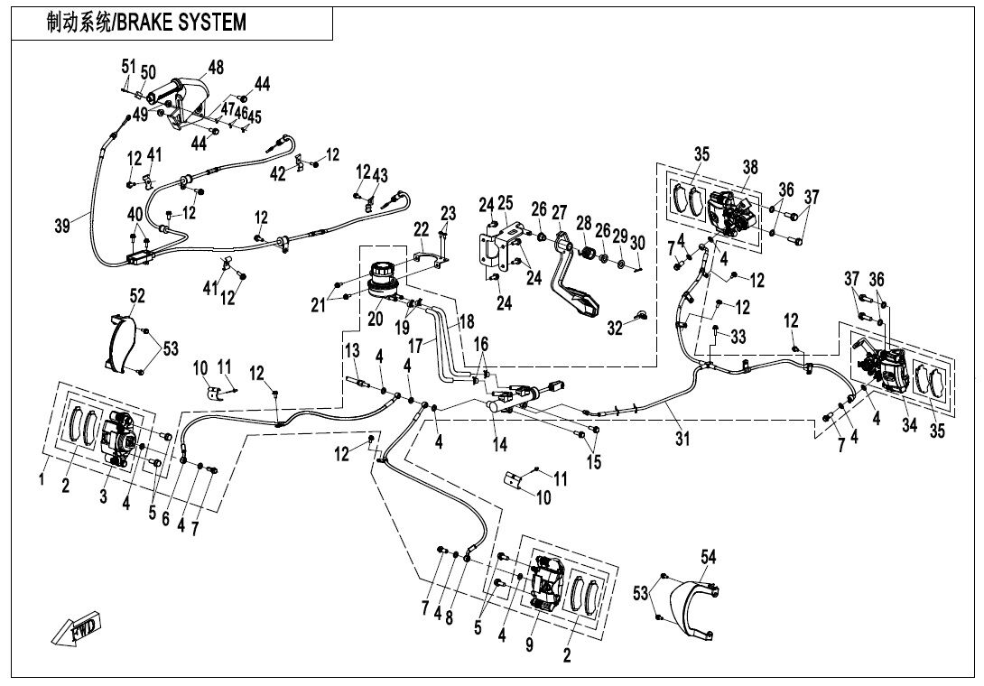 SYSTEME DE FREINAGE POUR ZFORCE 1000 SPORT 2020