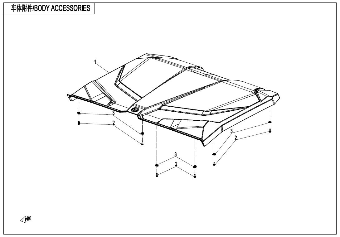 ACCESSOIRES DE CARROSSERIE POUR ZFORCE 1000 SPORT 2020