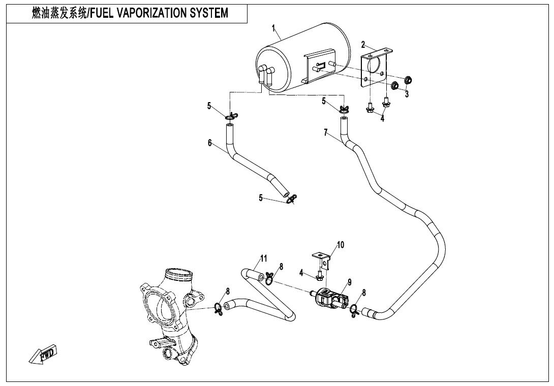 SYSTEME DEVAPORATION DU CARBURANT POUR ZFORCE 1000 SPORT 2020