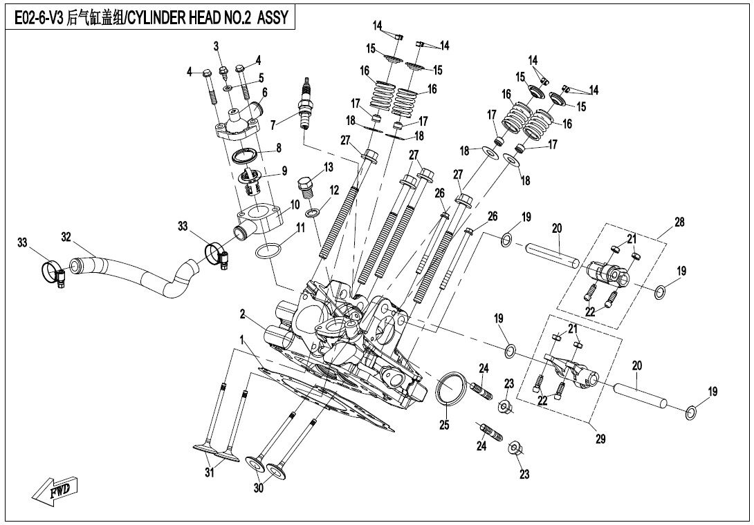 ASSEMBLAGE DE CULASSE 2 POUR ZFORCE 1000 SPORT 2021