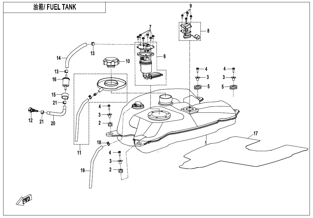 RESERVOIR POUR CFORCE 520 COURT T3 2021