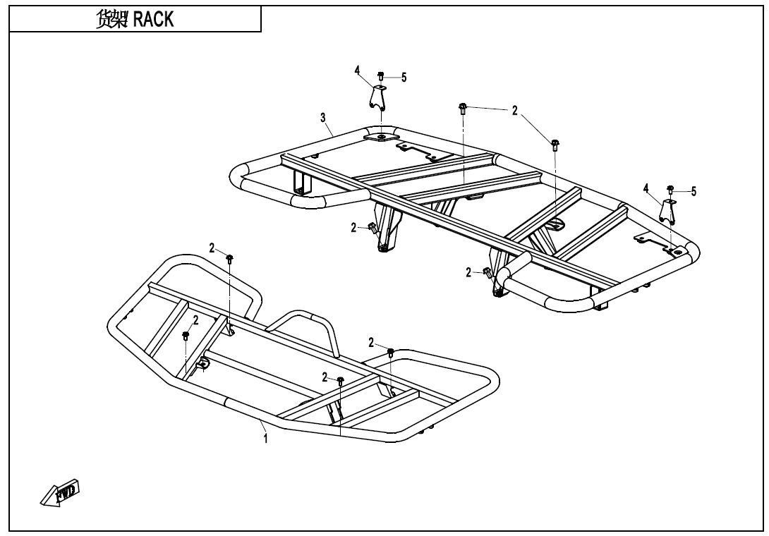 PORTE BAGAGES POUR CFORCE 520 COURT T3 2022